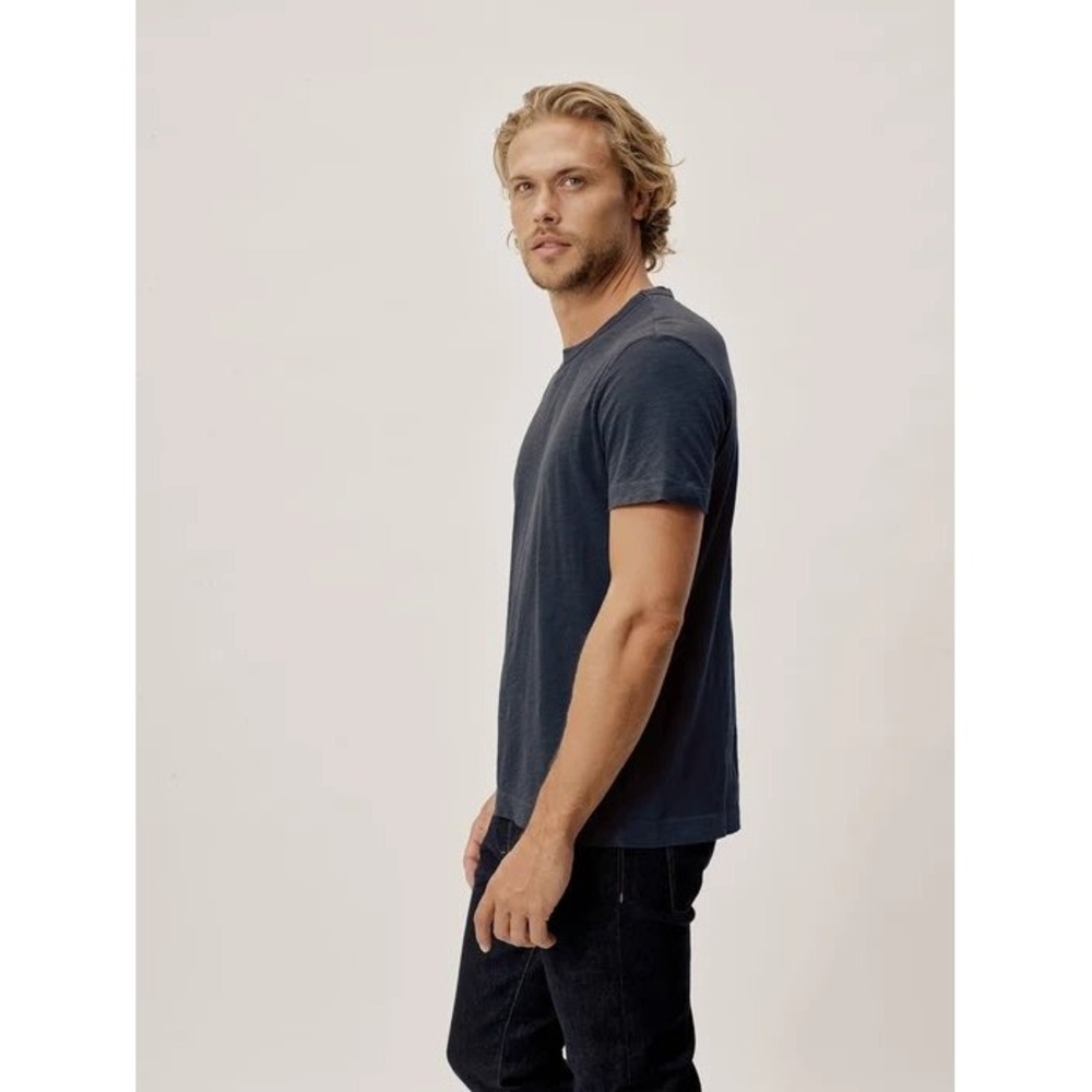Buck Mason Slub Class Tee 100% Cotton Navy Blue T-Shirt Everyday Capsule Mens XL